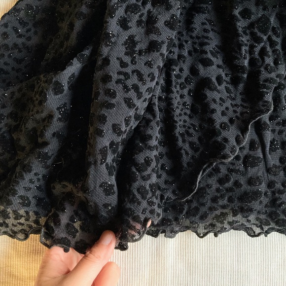 NWT Vintage Betsey Johnson 90s Black Leopard Print Nylon Rayon Glitter Dress XS - Picture 9 of 10